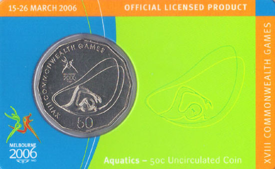 2006 Australia 50 Cents (CWG Aquatics) K000097